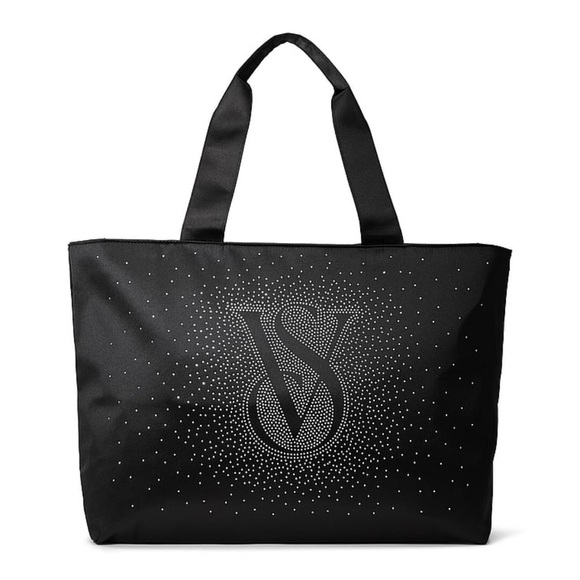 Victoria's Secret Black Sparkle Tote Bag - Picture 1 of 10